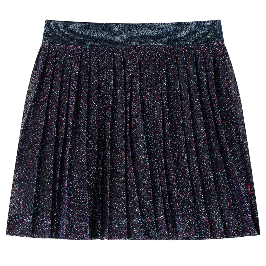 Falda infantil con brillo azul marino 140 en tamaño 140 (9-10 años)/104 (3-4 años)/92 (1,5 - 2 años) y más
