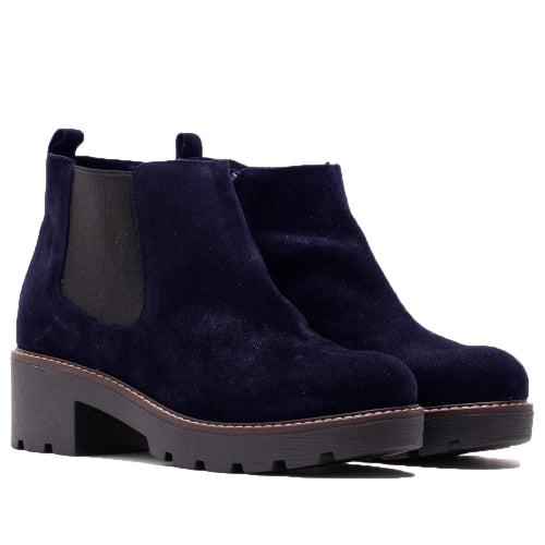 Botín Yaritza Serraje Marino Multicolor - Estilo Contemporáneo y Versátil, Comodidad y Ajuste Perfecto en Tallas 35-42, Fabricación Española de Calidad para Looks Elegantes y Casual, Durabilidad Garan