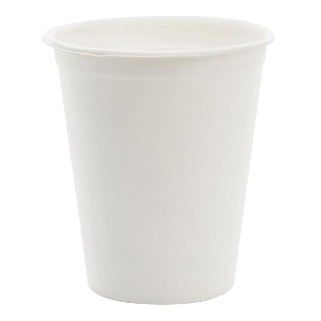 MONOUSO | Vaso de Caña de Azúcar Blanco 260ml (10 Uds)