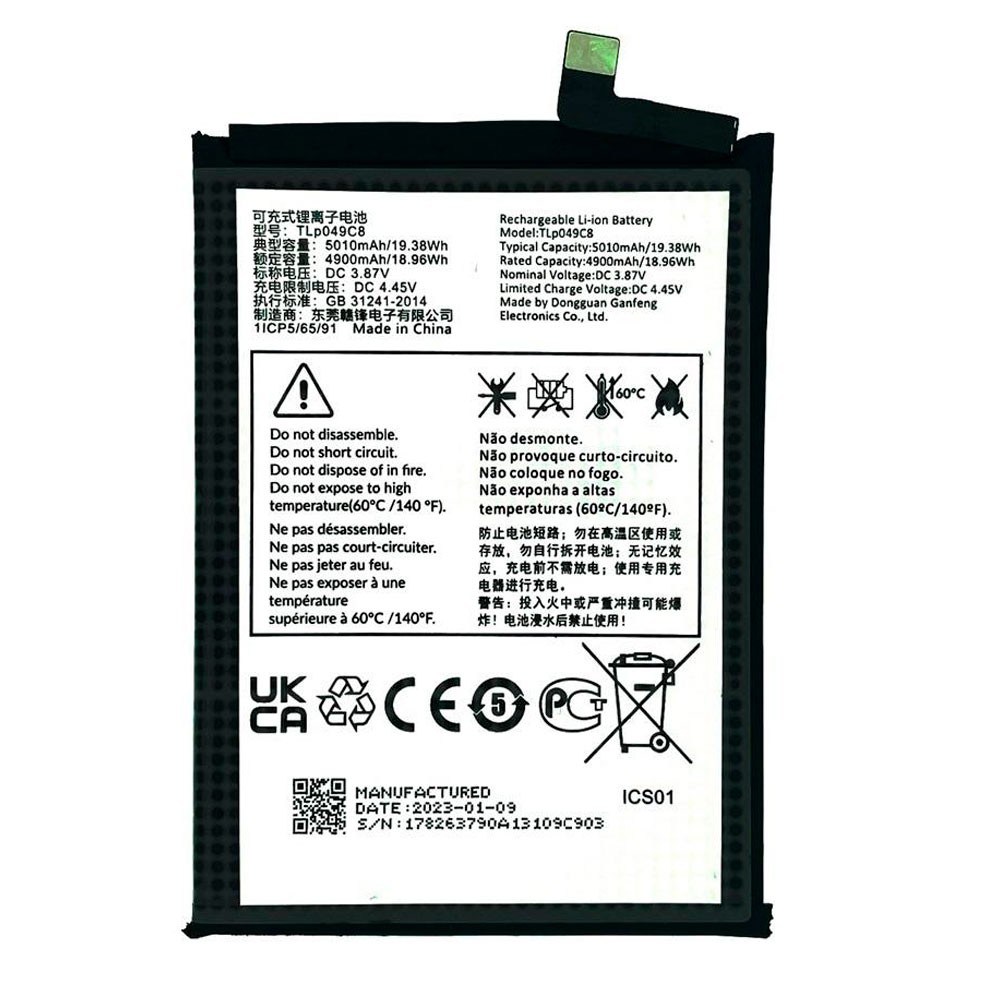 TODOBARATO 24HORAS Bateria TLP049C8 Para TCL 40SE T610K 5010 mAh