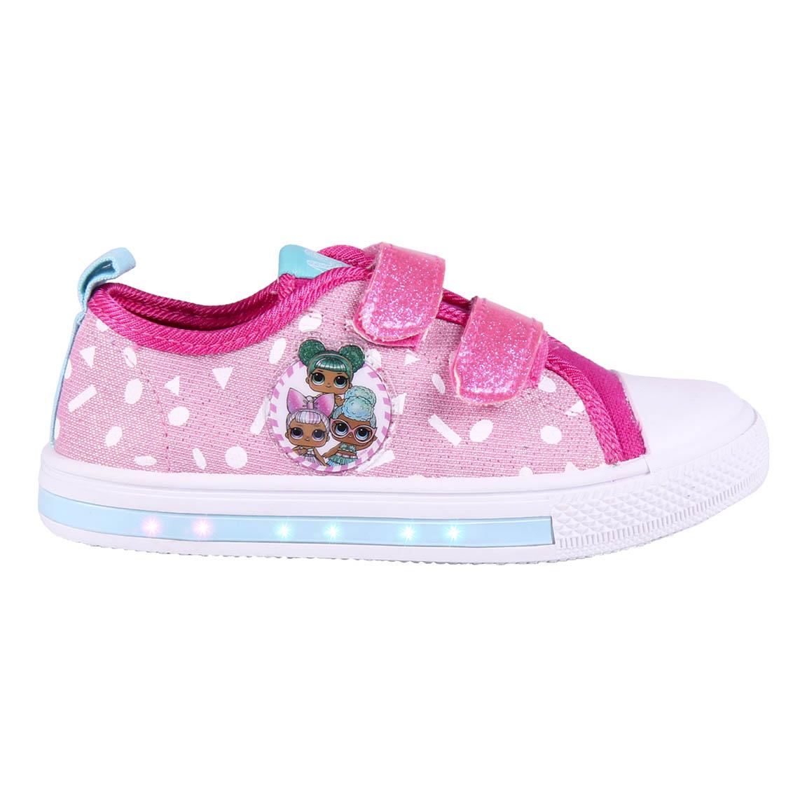 Cerdá Zapatilla Loneta Baja Luces LOL Rosa Talla T031