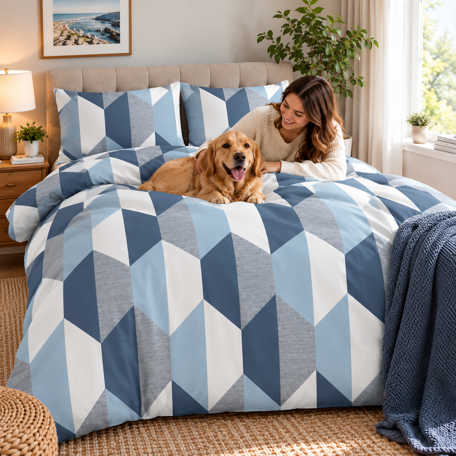 AYU SHOP Juego de Funda Nordica para Cama 100% Microfibra de Poliester Suave Transpirable. Incluido: Funda Edredón, Bajera y Funda de Almohada. Para cama 90,135, 150CM.
