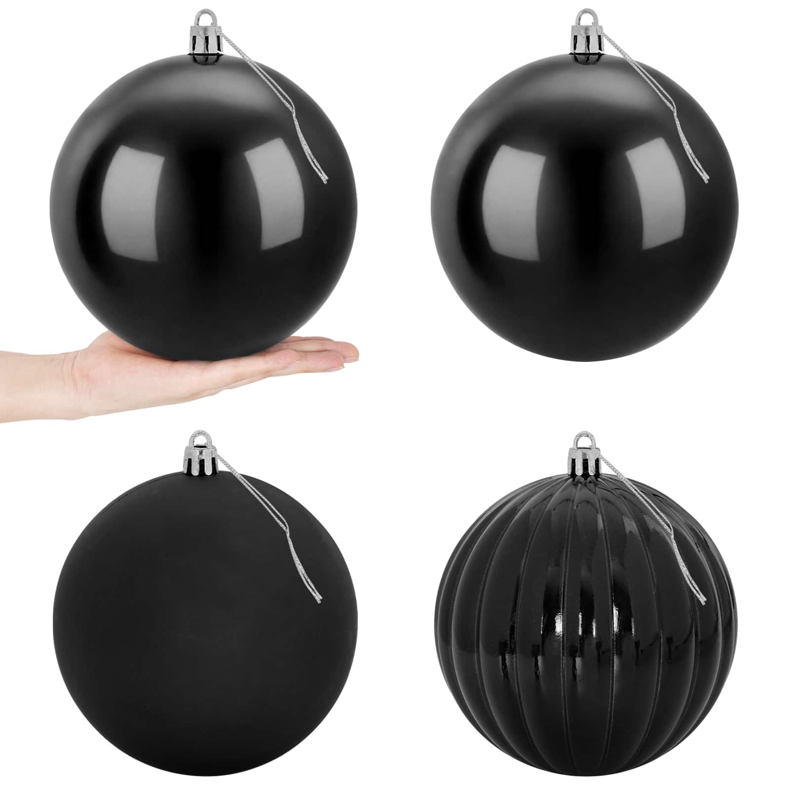 vidaXL Set de bolas de Navidad XXL 4 uds. Rosa Ø 20 cm Plástico Multicolor