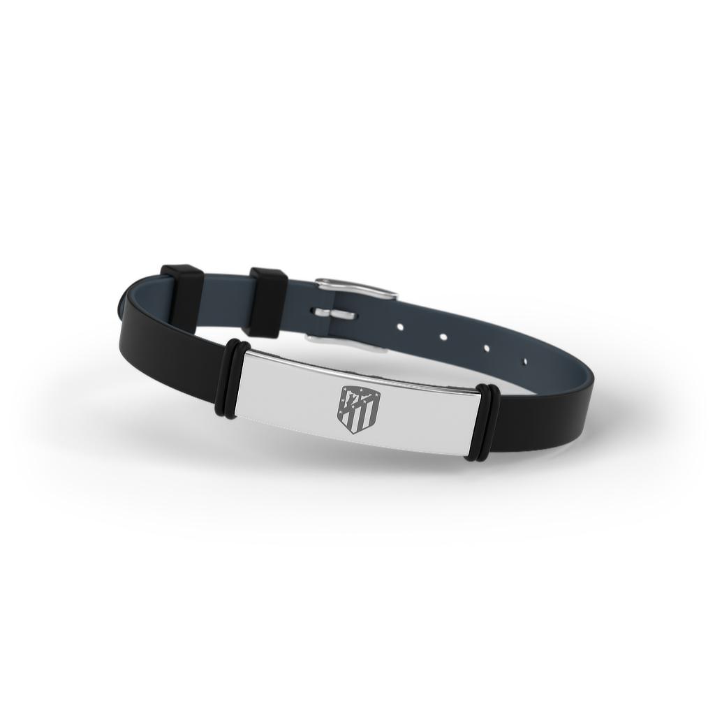 Atlético de Madrid Pulsera Oficial de Silicona y Acero Inoxidable – Ajustable para Hombre, Mujer y Niño – Regalo ideal para Fans del Atlético