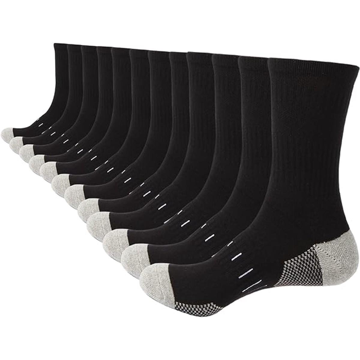 Herensokken, heren wintersportsokken, hoge sokken 6 paar, ademend voor buiten, zweetafvoerend, getailleerd, antislip