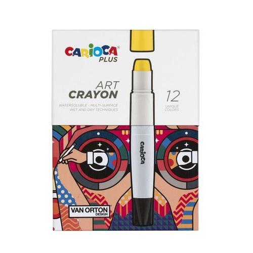 UNIVERSAL CERA CARIOCA PLUS ART CRAYON 12 COLORES SURTIDOS CARIOCA PLUS 3x14x10 Cms.