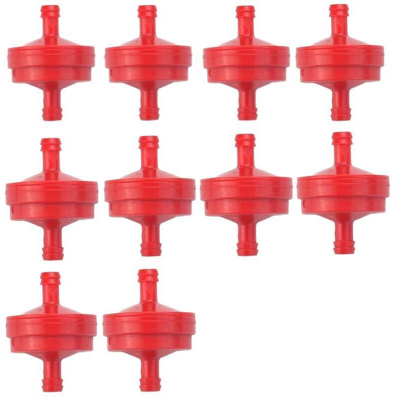 CA 10 filtros de combustible para cortacésped. Compatible con Briggs & Stratton 298090, 298090S, línea de combustible de 1/4".