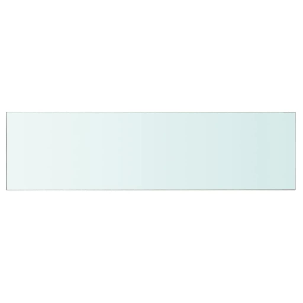 vidaXL Estantes panel de vidrio transparente 110x30 cm Juego de 1 o 2 Mueble Almacenaje Estantería para Oficina, Estudio, Dormitorio Estantería/Librería/ mueble de Almacenamiento