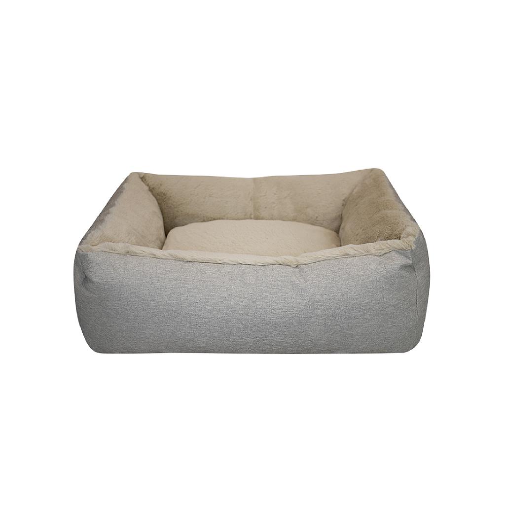 Cama para Perro Grande Yagu Cosmo Antoni Beige - Cuna de Descanso Cómoda (Talla T-4 / 74 x 60 x 21 cm)