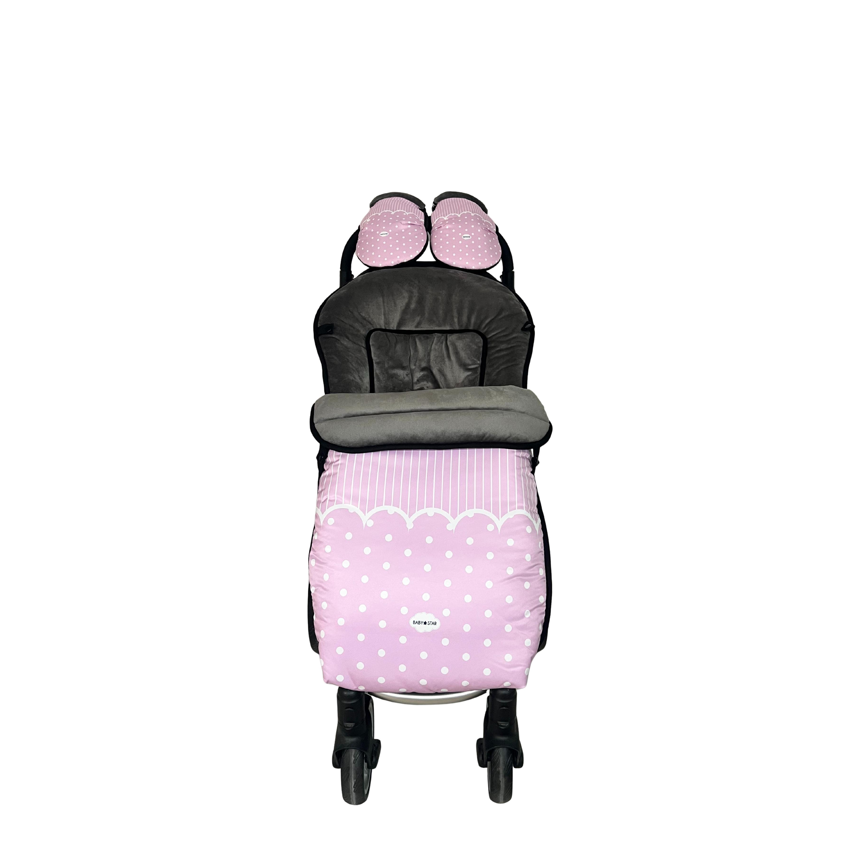 Conjunto de saco más manoplas para silla de paseo universal, saco bebe invierno más manoplas con polar extrasuave, saco carro bebé impermeable, desmontable, doble apertura, resistente hasta -15 grados