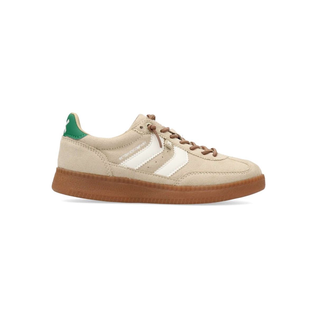 XTI - Zapatillas sneakers casual mujer XTI con suela antideslizante de goma color caramelo, plantilla acolchada y extraíble, certificadas veganas