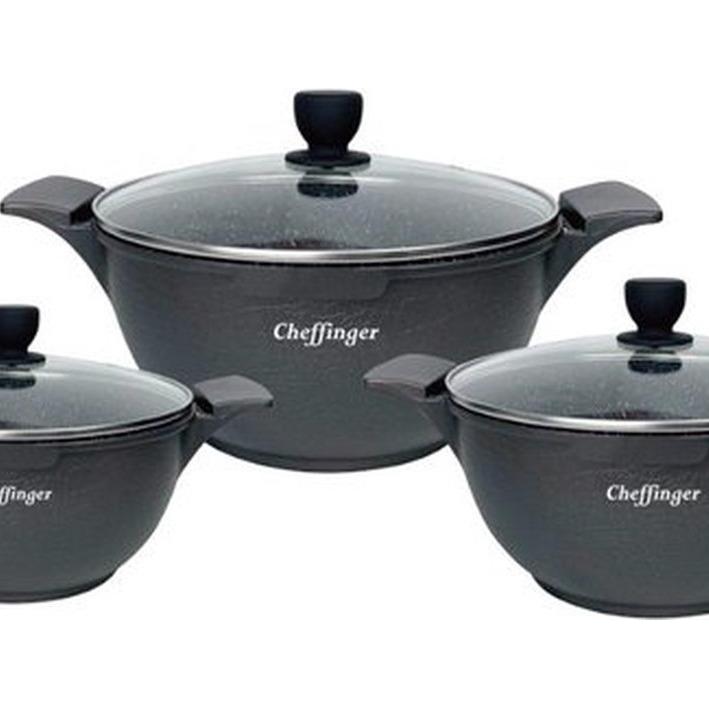 Pack 3 ollas con tapa de cristal 20, 24 y 28 cm | Antiadherentes, varios colores, aptas para todo tipo de cocinas