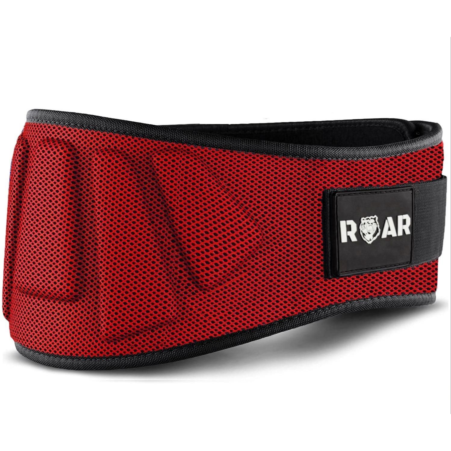 Roar® Cinturón Lumbar Gimnasio, Cinturon gimnasio hombre y mujer, Cinturon halterofilia, Powerlifting, Levantamiento Peso, Musculacion, Cinturon gym hombre, Cinturon pesas