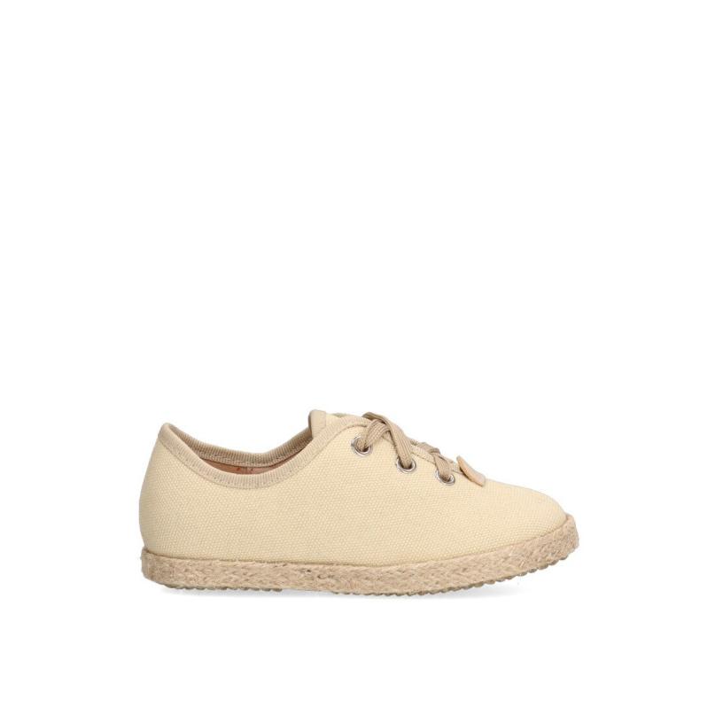 Bluchers Zapatillas Lona Etika - Niño - Suela Plana - Modelo 17204 - Color Beige