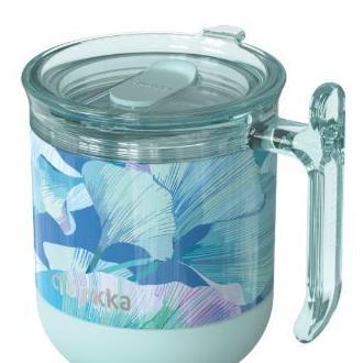 Quokka - Taza termo acero inoxidable 260ml drop safe wave ginkgo leaves resistente a caídas para café o té