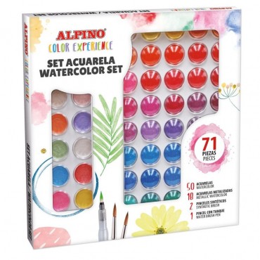 SET ACUARELAS ALPINO COLOR EXPERIENCE 71 PIEZAS SURTIDAS     PERGAMINO