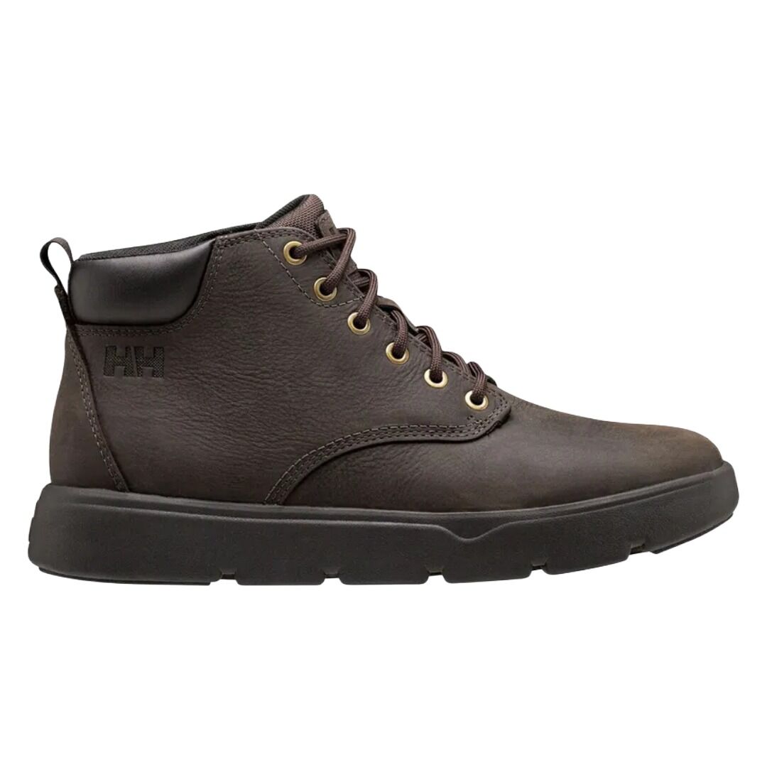 Botas Marrones de Piel Helly Hansen Pinehurst Leather Light Espresso Impermeable con Cuello Acolchado