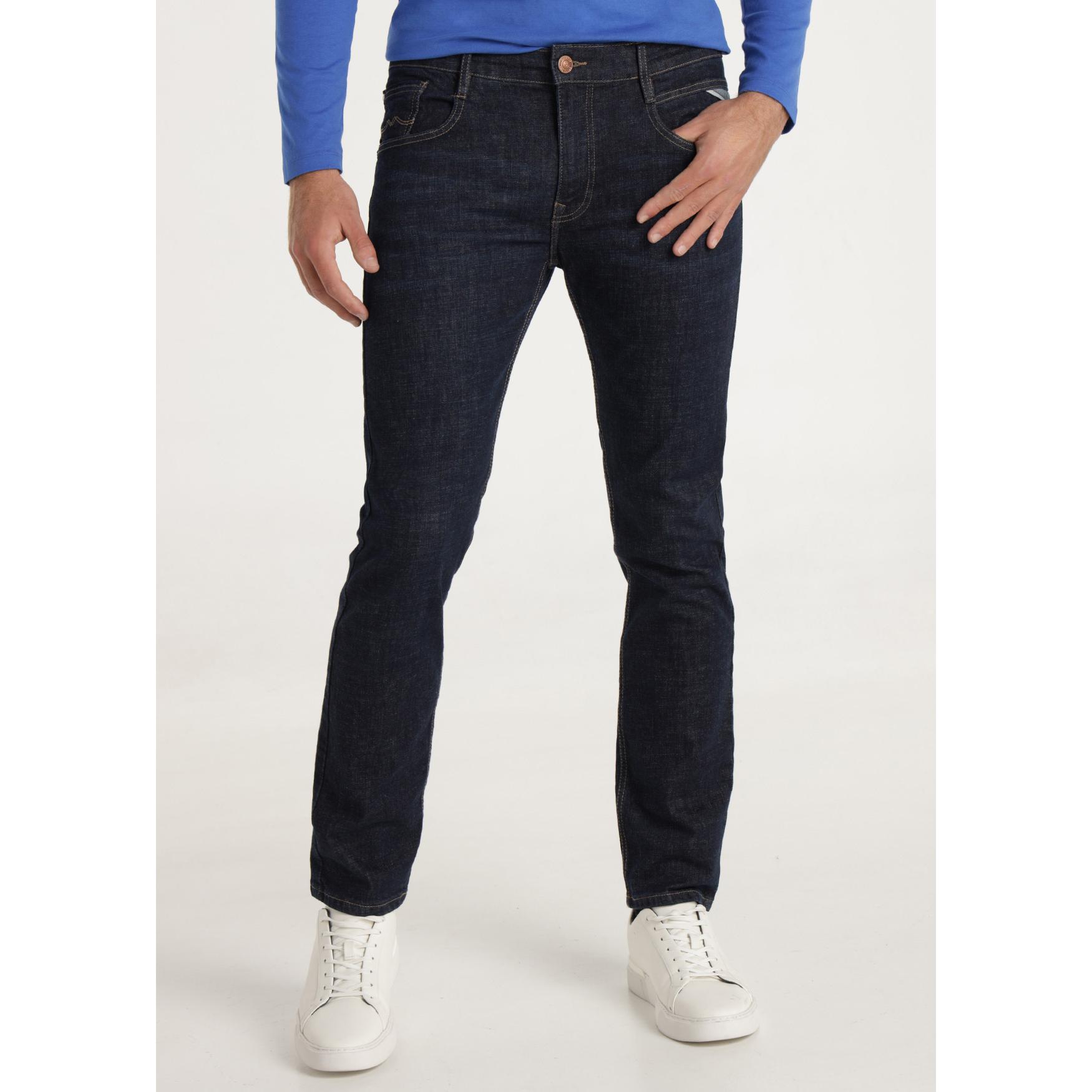 SIX VALVES - Jeans lavado cross stone - Slim fit - Tiro medio - Tallaje en Pulgadas- Tallaje en Pulgadas
