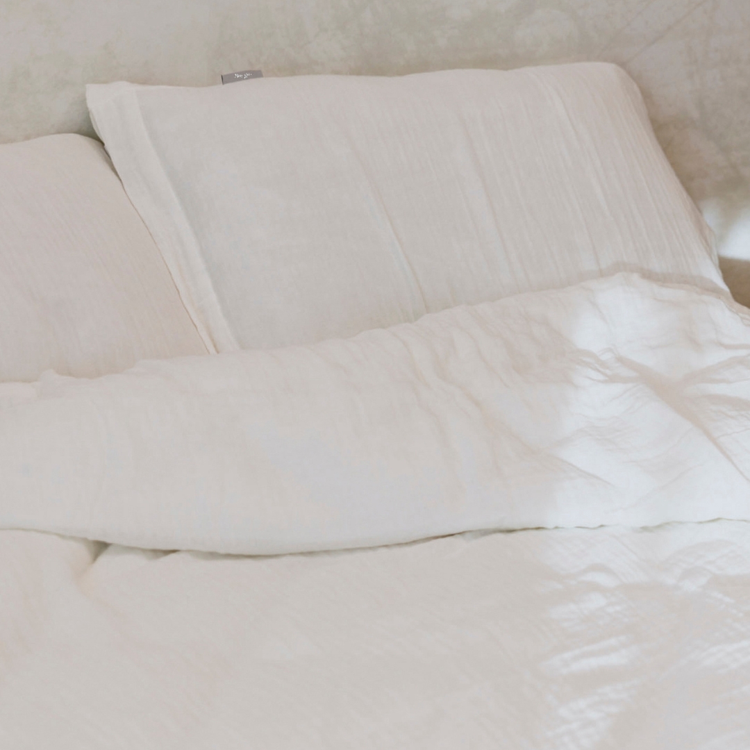 NATURALS - Funda de Almohada de Muselina 100% Algodón - Tacto Extrasuave y Transpirable - Medidas 50x75 y 65x65 cm - Sin cremallera - 4 Colores Disponibles - Fabricado en España