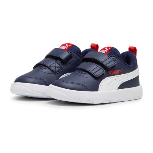 Zapatillas PUMA COURTFLEX V3 V PS en diferentes colores con doble velcro.