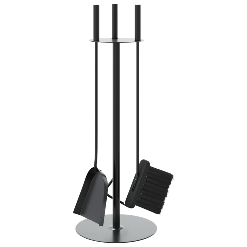vidaXL Set de herramientas para chimenea 4 piezas acero 22x59 cm