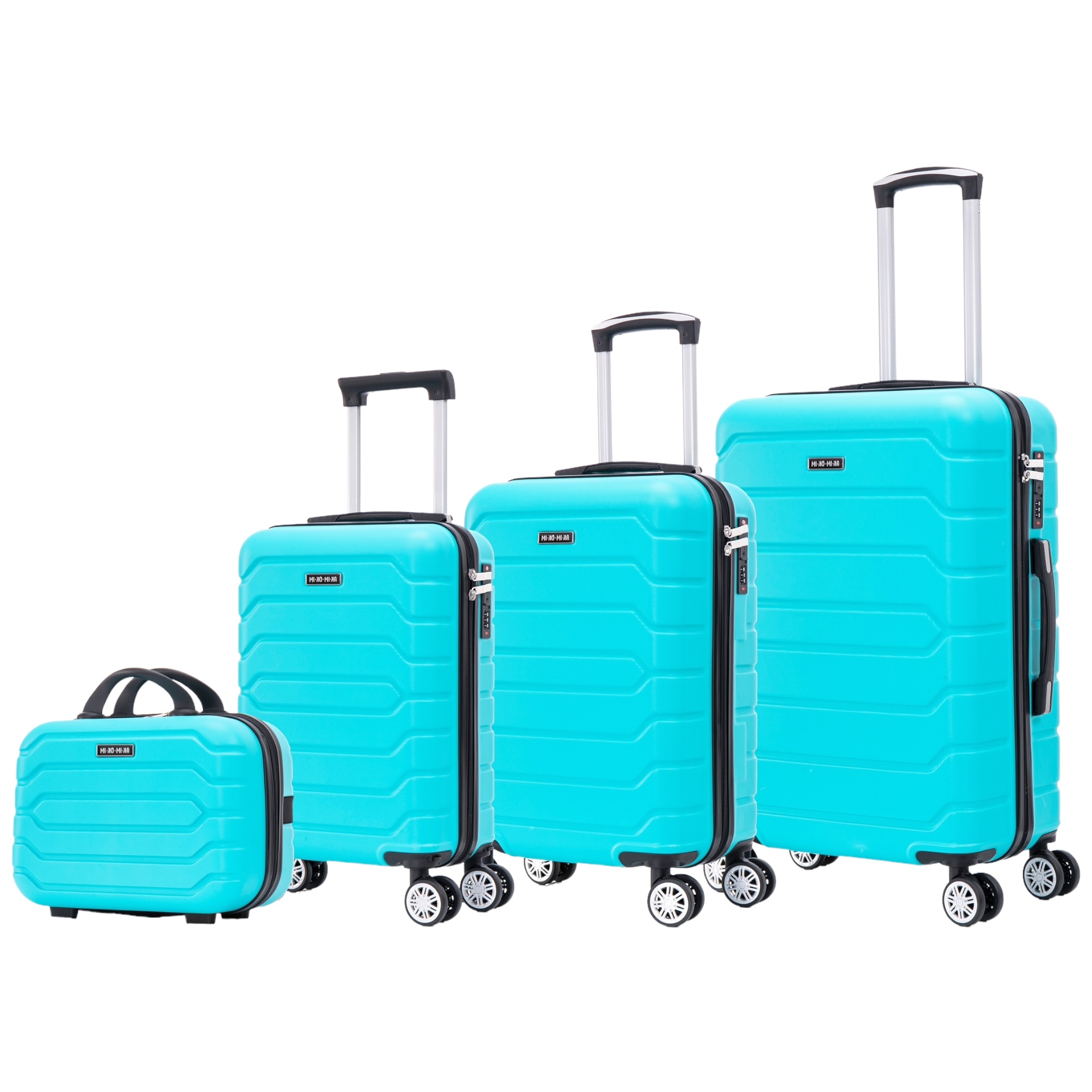 Conjunto de Maletas de Viaje Elegantes: Carcasa Ligera de PP, Cerradura Numérica, 4 Ruedas Giratorias 360°, Asa Telescópica de Aluminio Juego de Maletas Set Trolley Maleta Cabina（6999 M4 M005 8002 8008 FLASH-8 ）