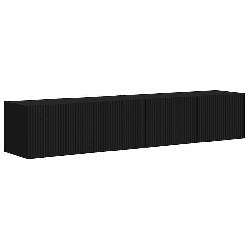 vidaXL Mueble de TV Montado en la Pared 2 uds. Madera de ingeniería Multicolor