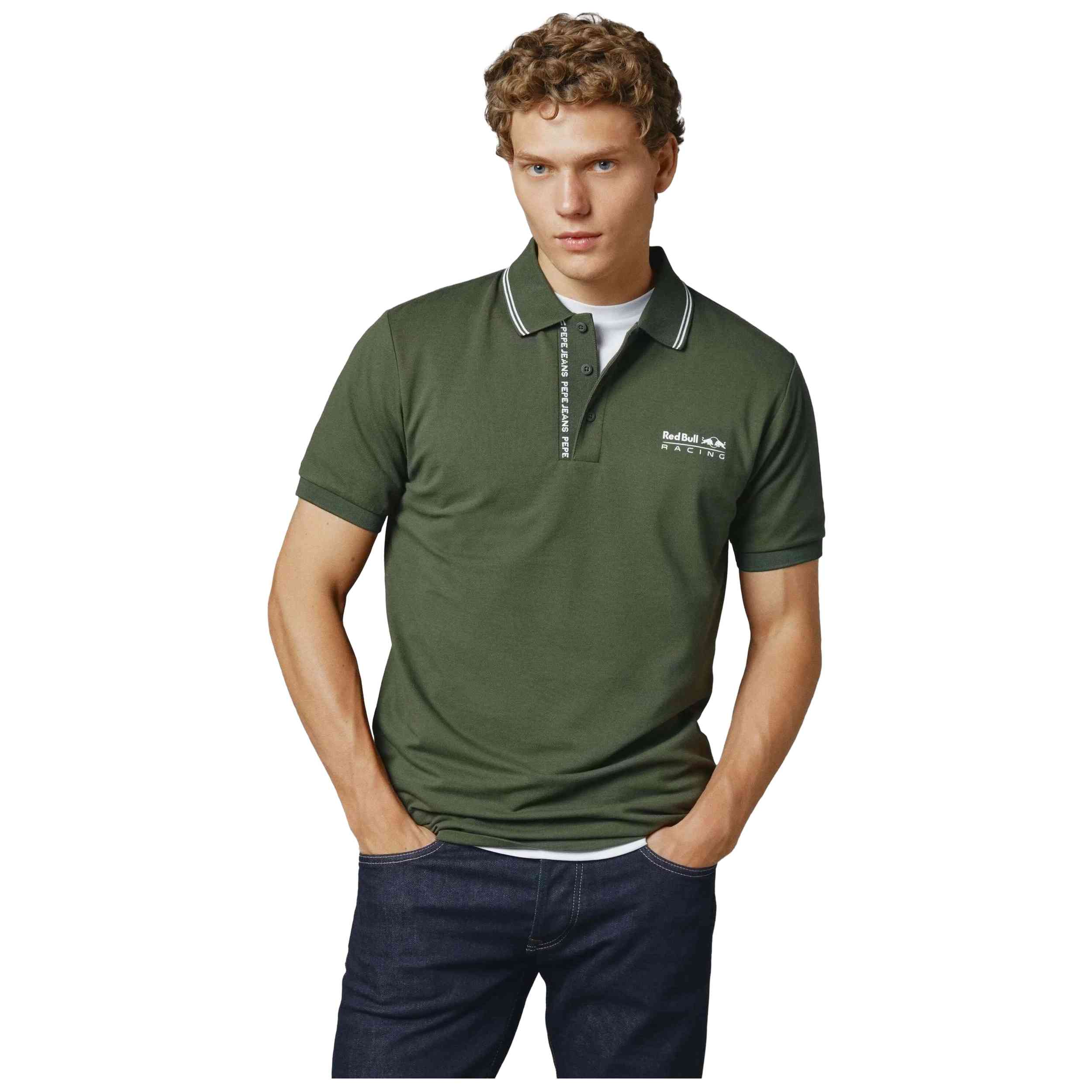 Polo De Manga Corta Pepe Jeans modelo Red Bull Racing x Pepe Jeans Tipped Logo Polo para Hombre en color Verde