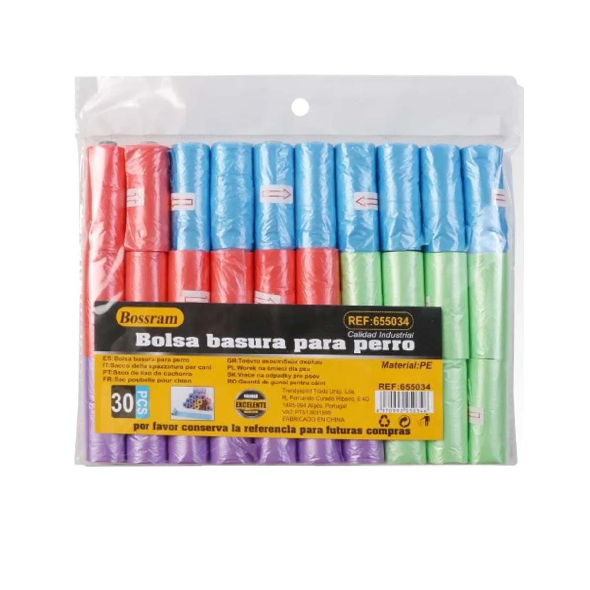 Easyspeed 30 unidades por bolsa Bolsaspara recoger los excrementos de perro. Bolsas multicolores para perros. Bolsas multicolores para recoger los excrementos de mascotas.