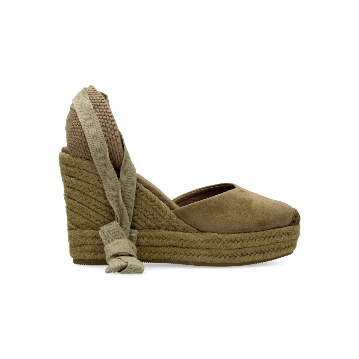Vanessa Calzados - Alpargata valenciana metalizada mujer VANESSA con cuña de 9,5 cm y plataforma de 3 cm, sandalia esparteña de yute y piel sintética para ferias y uso diario