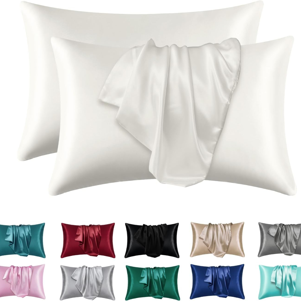 TK 2pcs Fundas De Almohada De Satén Seda Para Cabello Y Piel Coral Tamaño Estándar Super Suaves Fundas De Almohada Poliéster Sin Estampado Proveniente De Mainland China