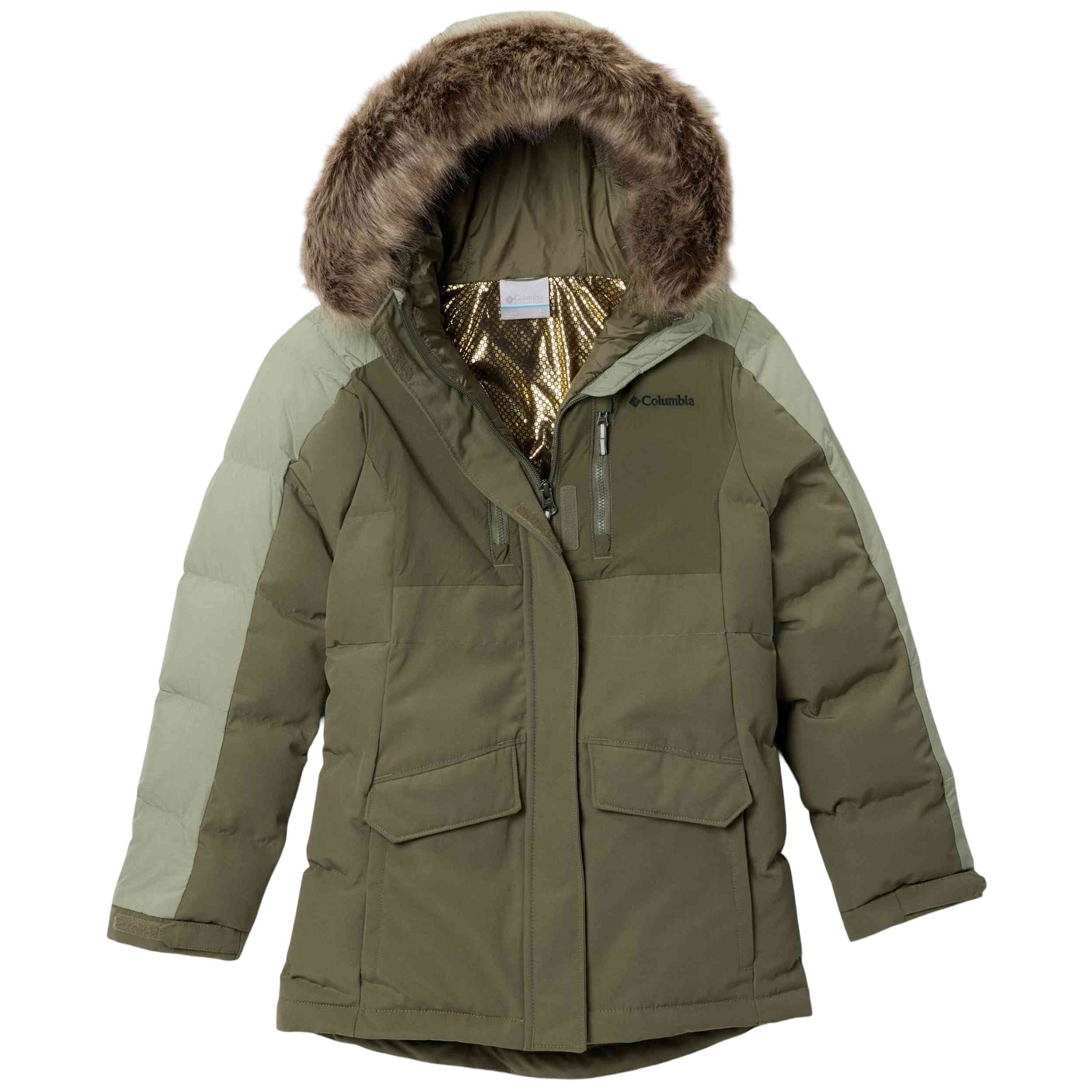 Parka Columbia modelo Chaqueta con capucha Columbia Marquam Peak Fusion III Parka verde bosque niña para Mujer en color Verde