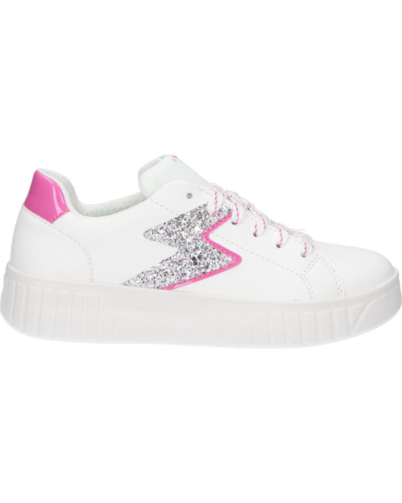 White Geox Casual Sneakers for Women made of synthetic leather with textile lining, rubber sole, and lace-up closure; comfortable footwear ideal for autumn-winter and spring-summer, perfect casual shoes for women.