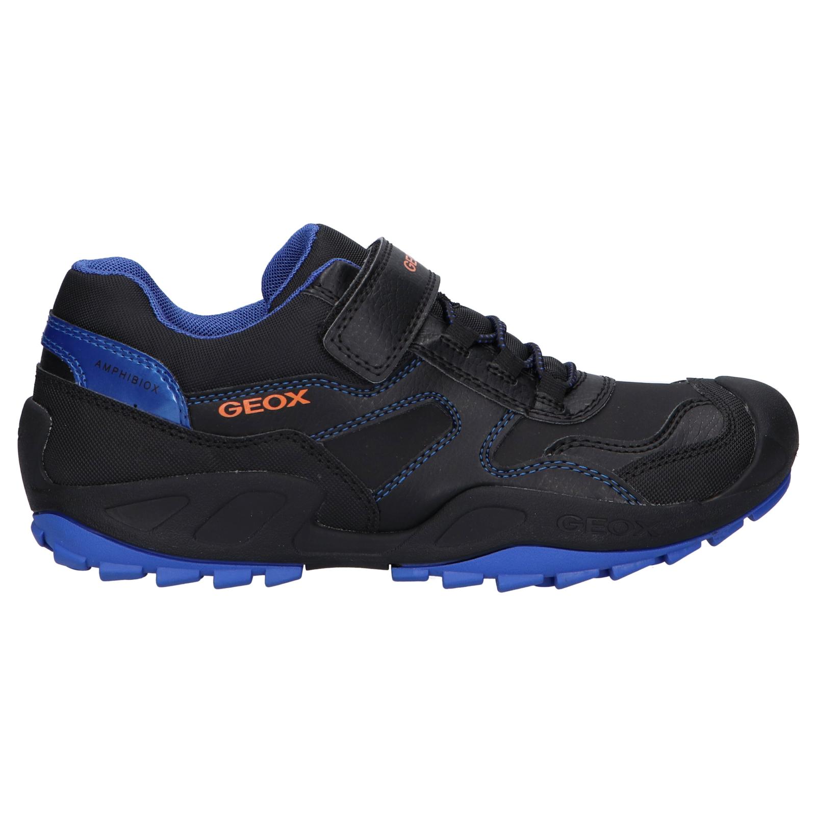 Geox j261wc 050bu j new savage c0455 black-royal boys' sneakers