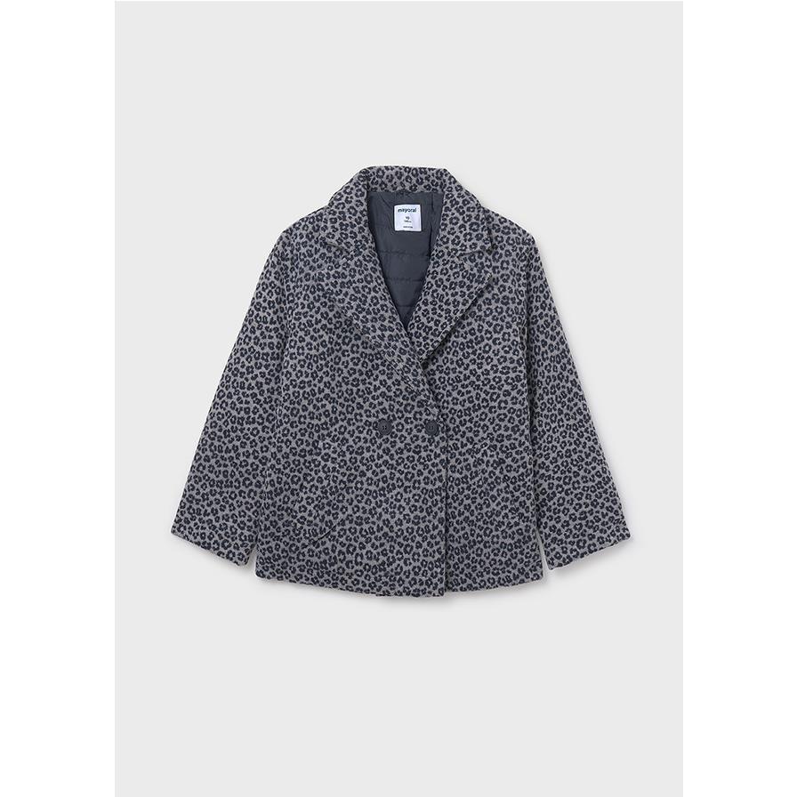 Mayoral - Abrigo Jacquard para niña, chaqueta de exterior con diseño tejido elegante y acabados refinados, ideal para otoño e invierno
