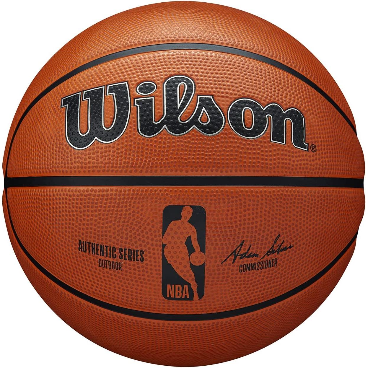 Wilson NBA Balón de Baloncesto, Serie Authentic, Diseño Oficial NBA, Tamaño 5 a 7