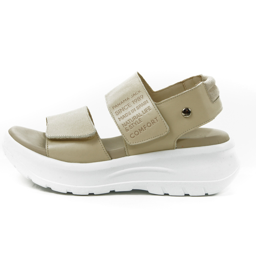 Panama Jack mod. NOAH sandalia para mujer en piel natural, velcro