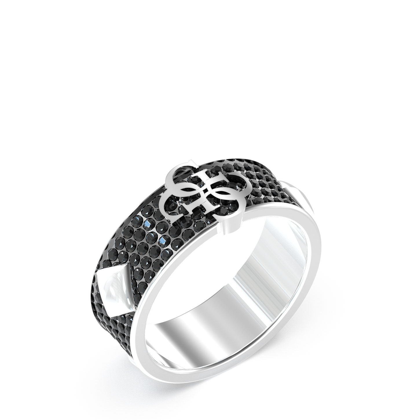 Guess Anillo de Acero JUMR03232JWST64 , para Hombre