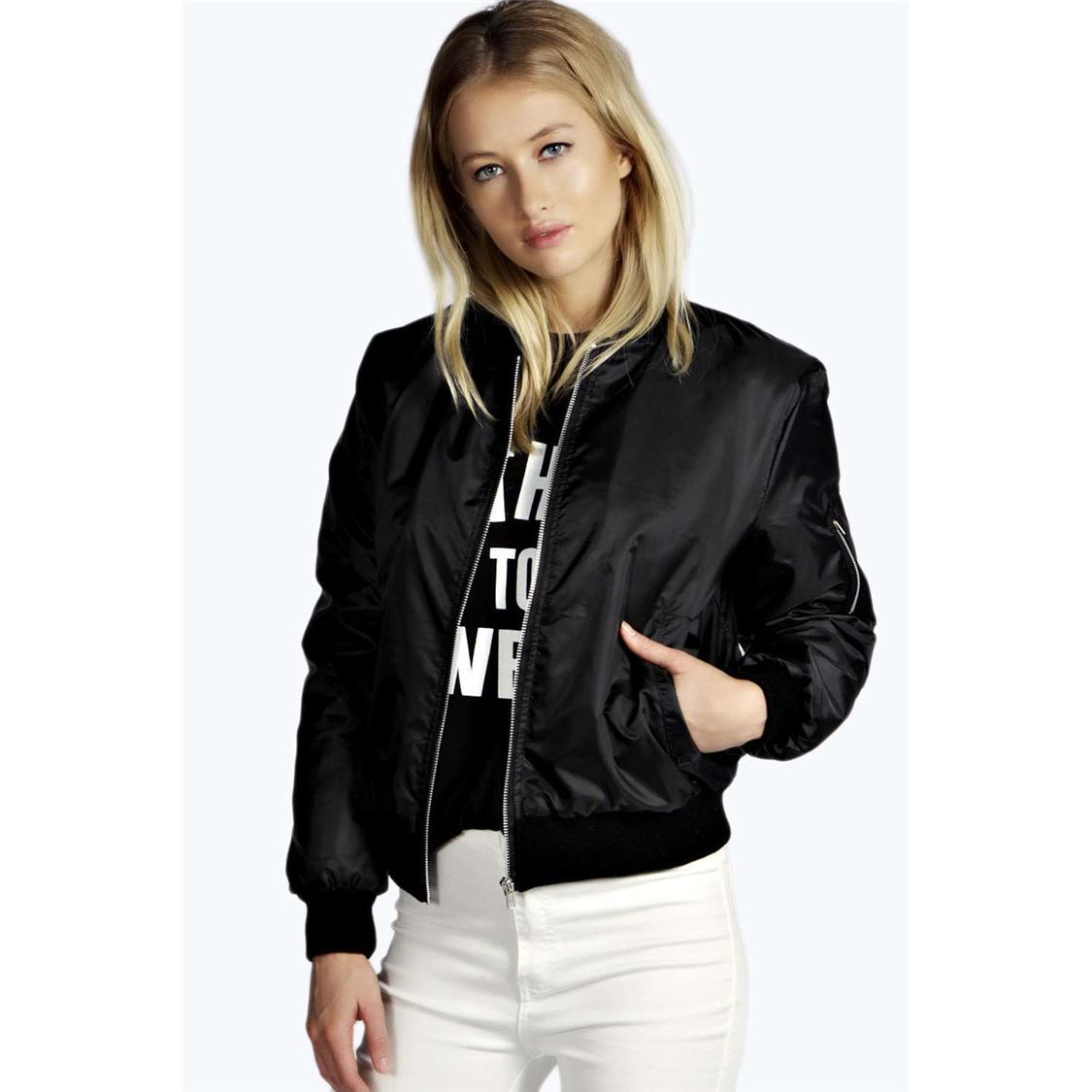 TK Nueva Chaqueta Corta De Mujer Estilo Vintage High Street O-neck Chaqueta Militar Moda Cierre De Cremallera Manga Larga Para Mujer
