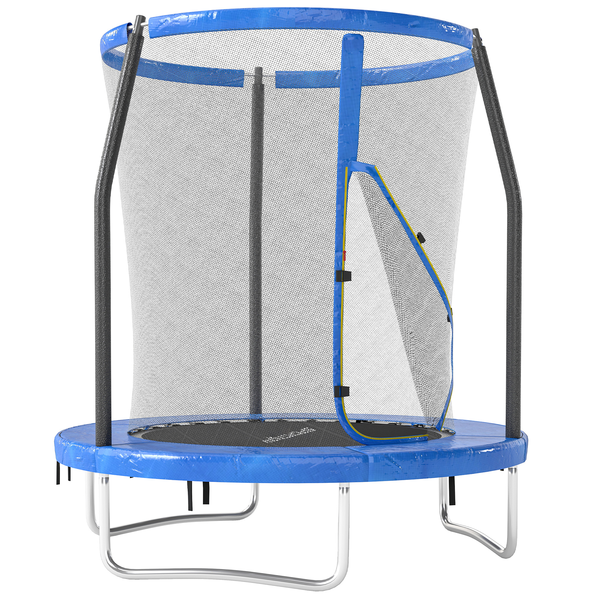SPORTNOW Cama Elástica Ø183 cm, Trampolín con Red de Seguridad, Barras Acolchadas, Funda de Seguridad y Marco de Acero, para Interior y Exterior