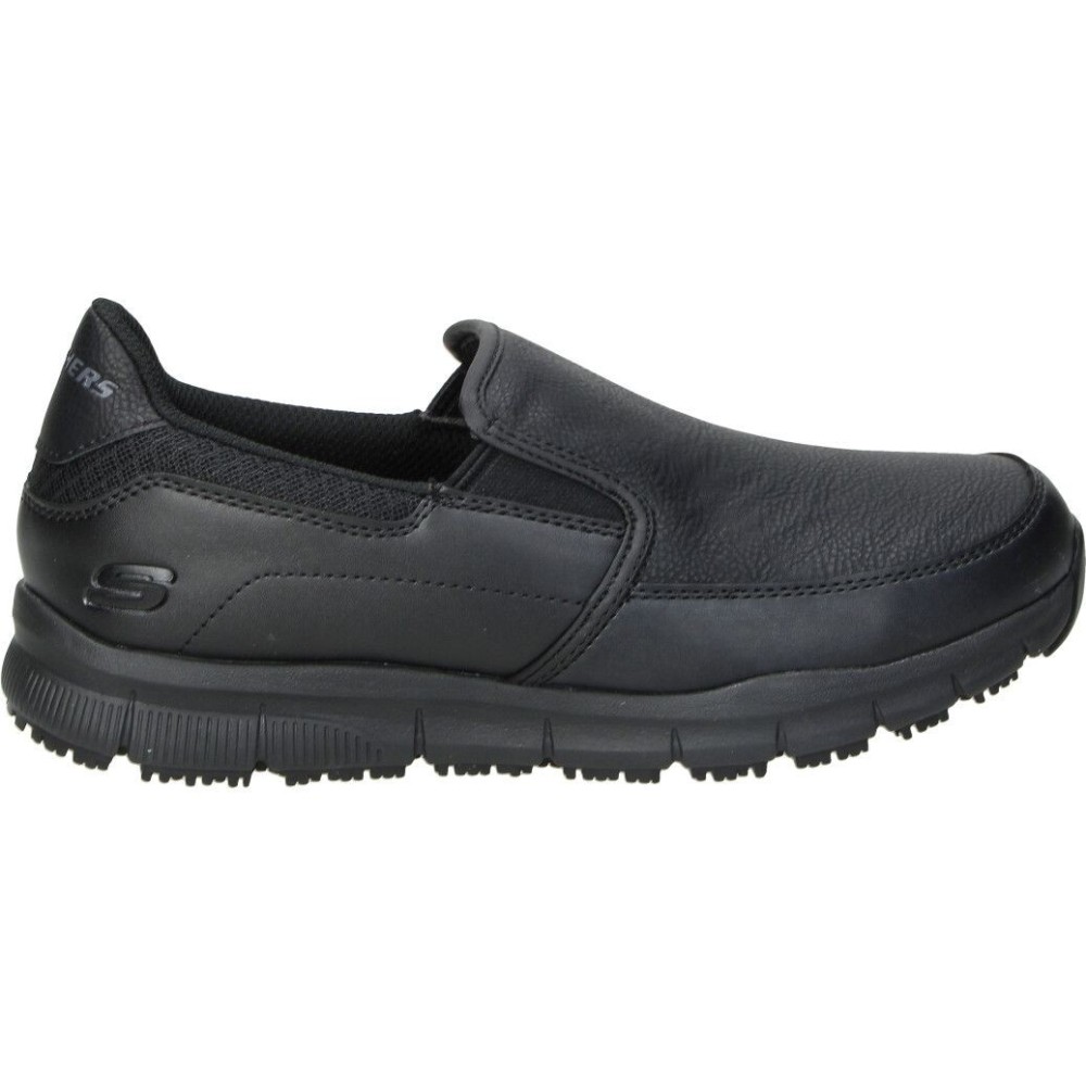 SKECHERS | Zapatos de Trabajo Skechers Work Relaxed para mujer – Mocasines de Trabajo en Color Negro – Mocasín sin Cierres – Estilo Para Trabajo – Cómodas y de Alta Calidad - Modelo 77236EC-BLK