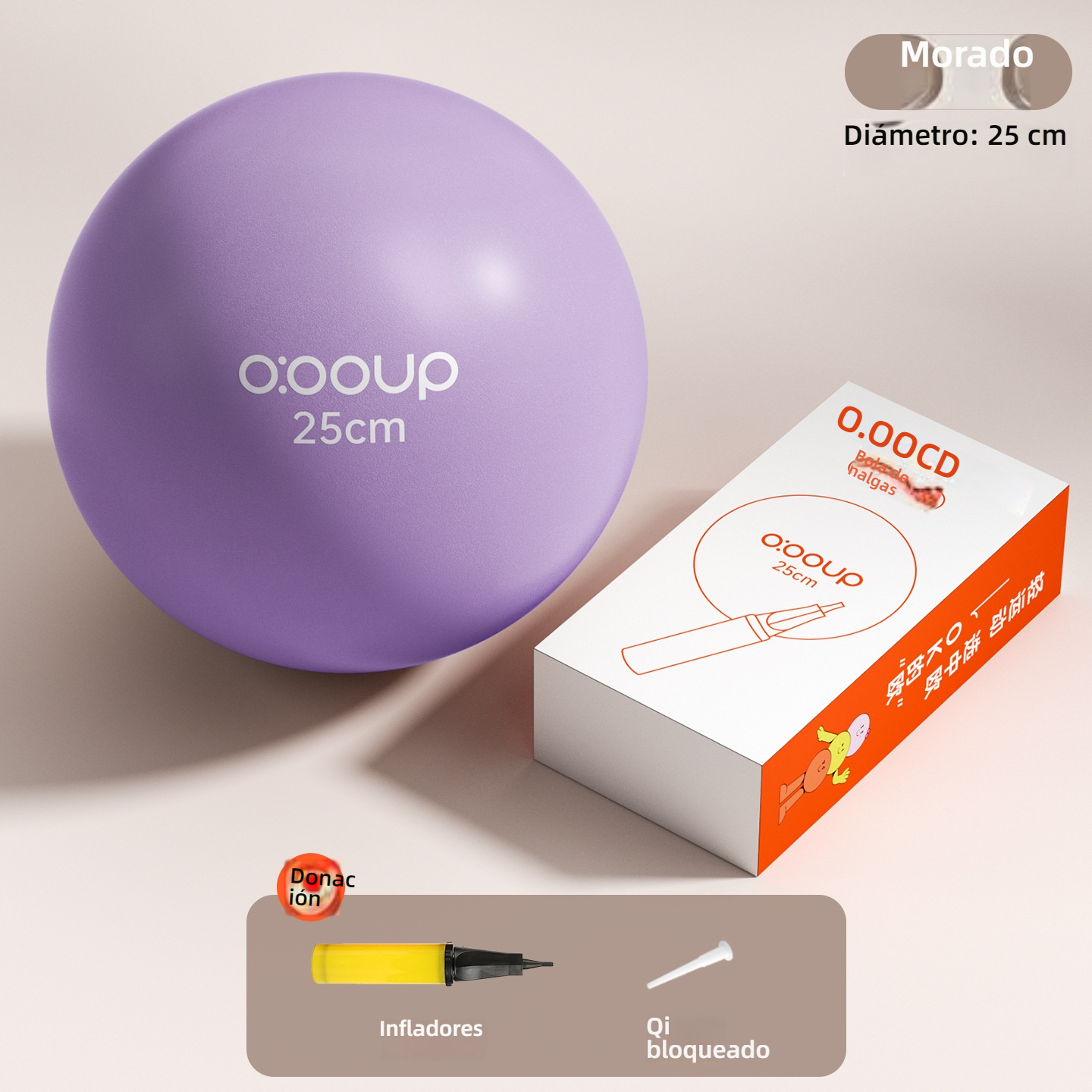 Mini pelota de yoga para pilates y ejercicio, multifuncional, con superficie reforzada, ideal para fortalecer el suelo pélvico y mejorar el equilibrio.