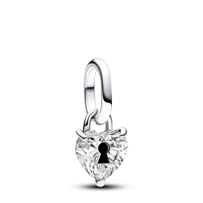 Pandora Charm Mini Colgante en plata de ley Cerradura Corazón 793086C01 , para Mujer