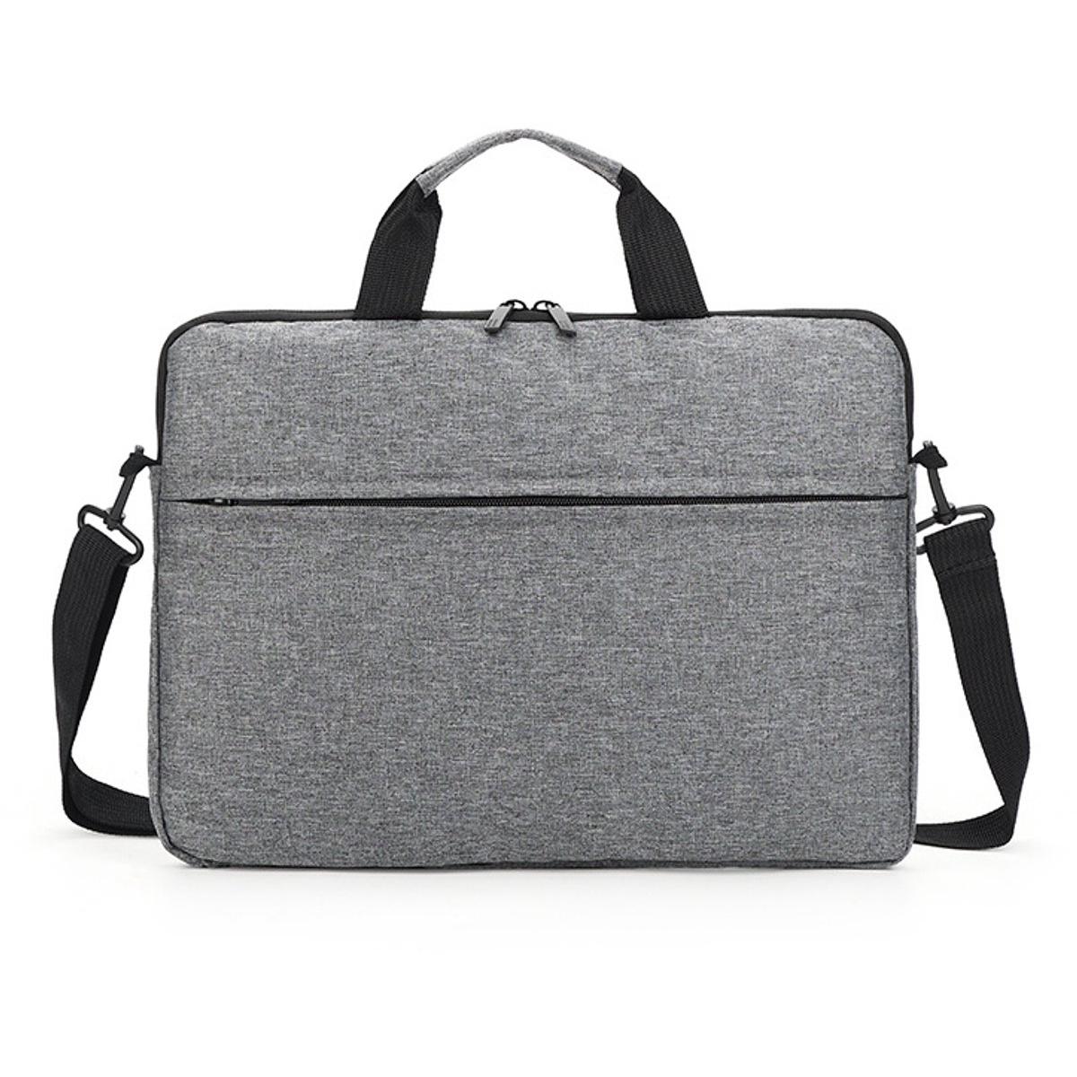 Laptoptas, laptophoes met schouderriem, crossbodytas, geschikt voor werk, studie en reizen, grijs, 13,3 inch.