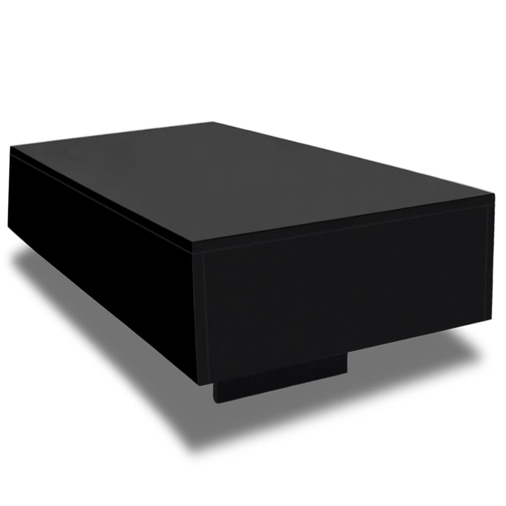 vidaXL Mesa de centro Blanco, Negro, Mesita de Salón o Comedor o Auxiliar Mesa de Café Meuble Salón