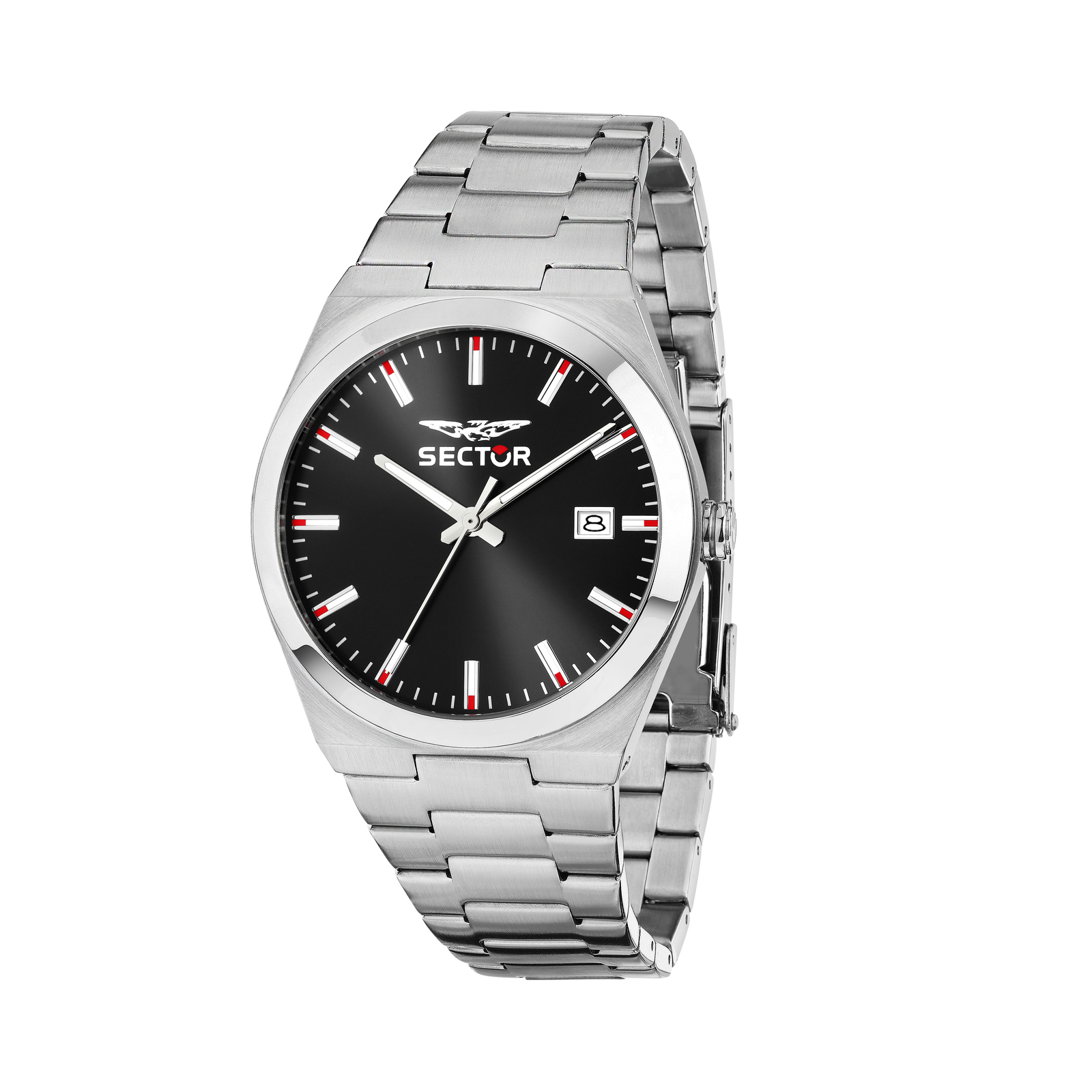 Sector Reloj Hombre Caja De Acero Pulsera Acero De Color Plata Resistente Al Agua 5 Atm R3253301001