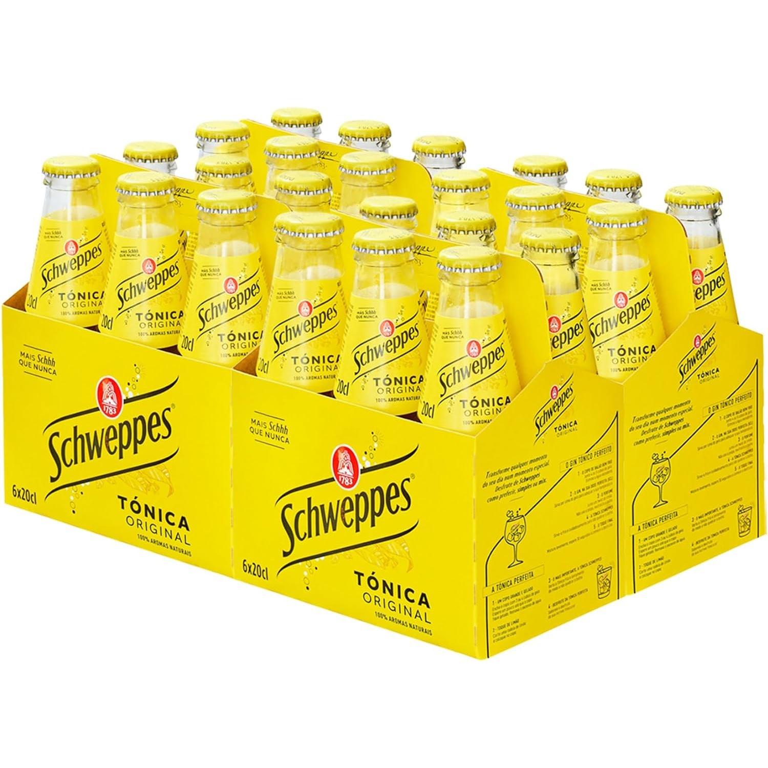SCHWEPPES Tónica - Caja 24 botellas cristal 200ml