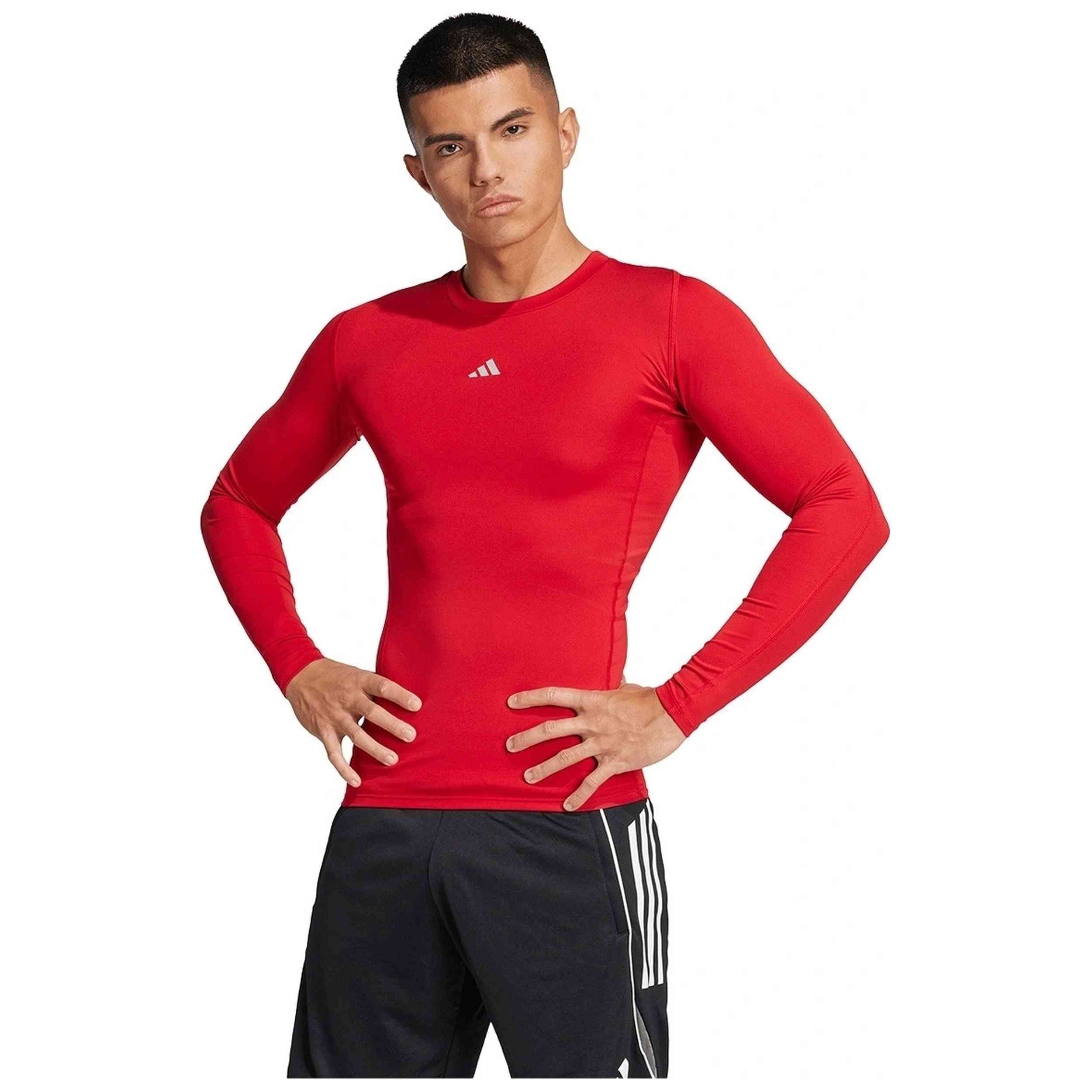 Camiseta De Manga Larga Adidas modelo Techfit Long Sleeve Top para Hombre en color Rojo