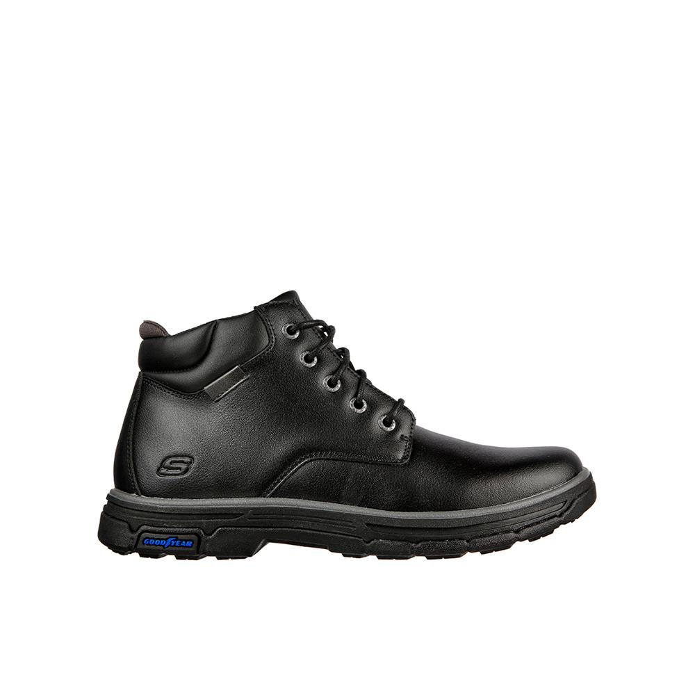 Skechers Segment 2.0 - Brogden Botines para hombre negros en piel 85604