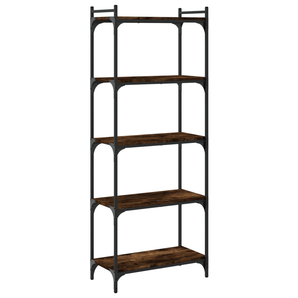 Vidaxl Librería 5 Estantes Madera Ingeniería 60x30x154cm Negro